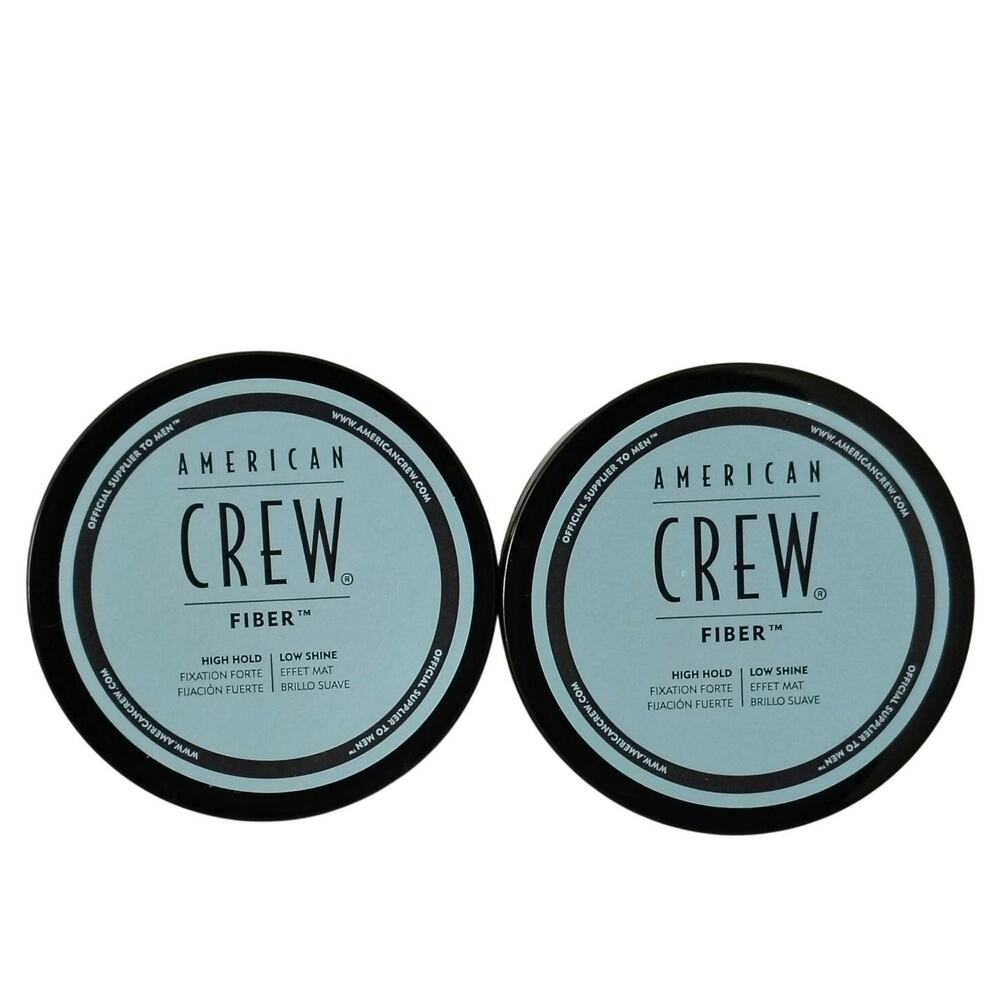 American Crew Fiber High Hold Low Shine Pomade Mens Hair Grooming 3 oz. Lot of 2